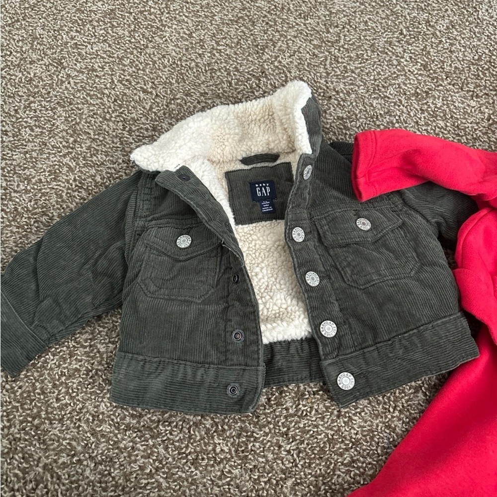 GAP Kids Olive Corduroy Jacket and jogging suit